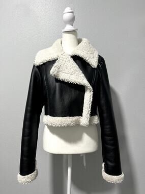 Cider Shearling Cropped Jacket